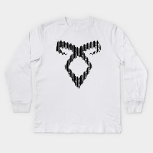 Shadowhunters rune / The mortal instruments - Angelic power rune (lines divided with metallic flowers texture) - Clary, Alec, Jace, Izzy, Magnus - Mundane Kids Long Sleeve T-Shirt